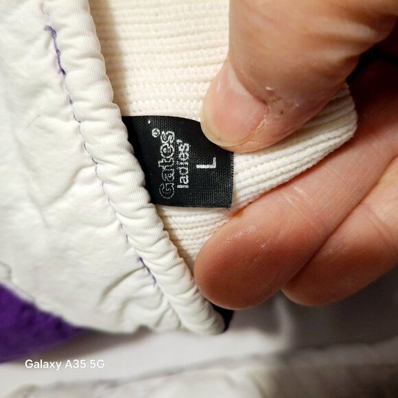 Vintage Gates Ladies Snow Gloves Purple & White Triad Insulated Large Nylon Poly - Picture 3 of 6